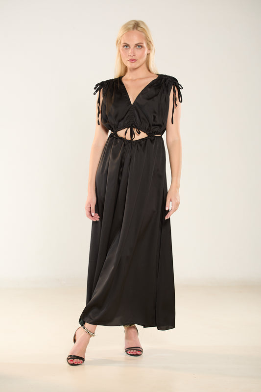 ΦΟΡΕΜΑ CUT-OUT ΣΑΤΕΝ ΜΑΥΡΟ