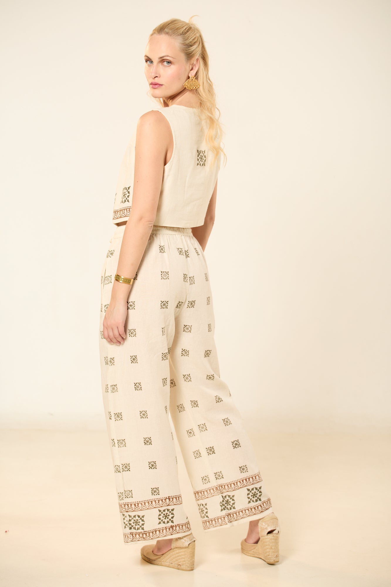 ΣΕΤ ΓΙΛΕΚΟ - ΠΑΝΤΕΛΟΝΙ ΜΕ ETHNIC PRINT