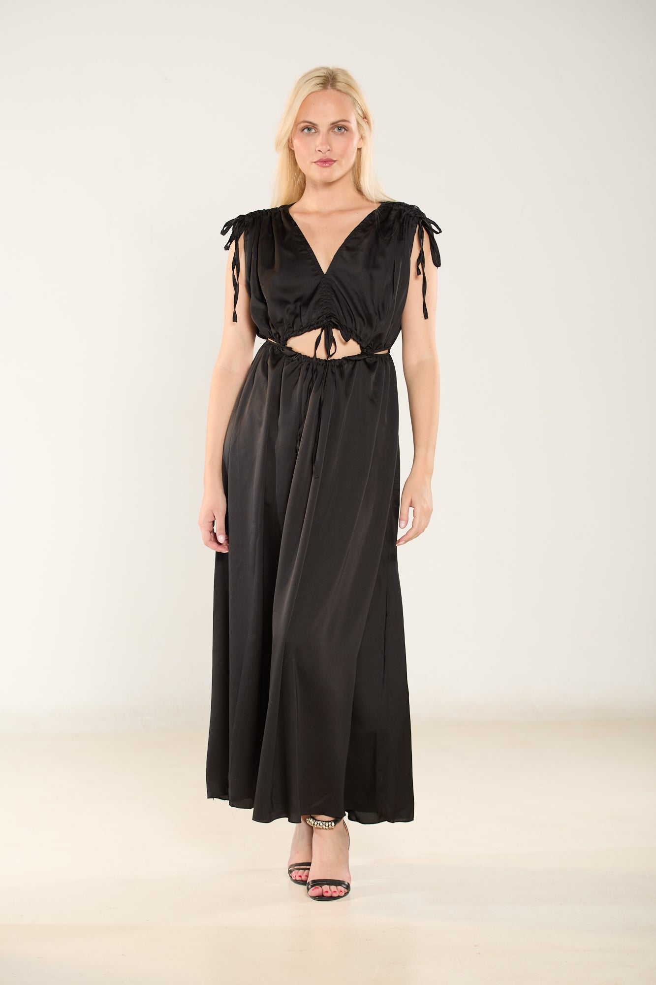 ΦΟΡΕΜΑ CUT-OUT ΣΑΤΕΝ ΜΑΥΡΟ