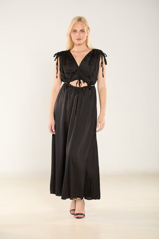 ΦΟΡΕΜΑ CUT-OUT ΣΑΤΕΝ ΜΑΥΡΟ