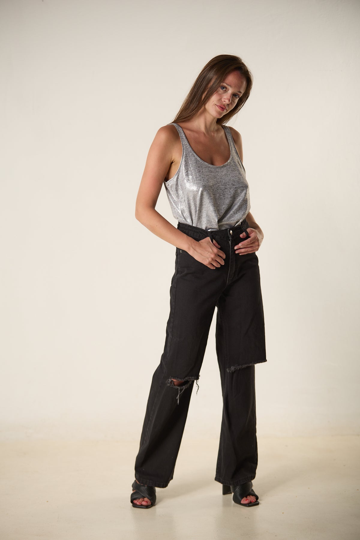 TANK TOP ΑΣΗΜΙ - ΜΕΤΑΛΙΖΕ